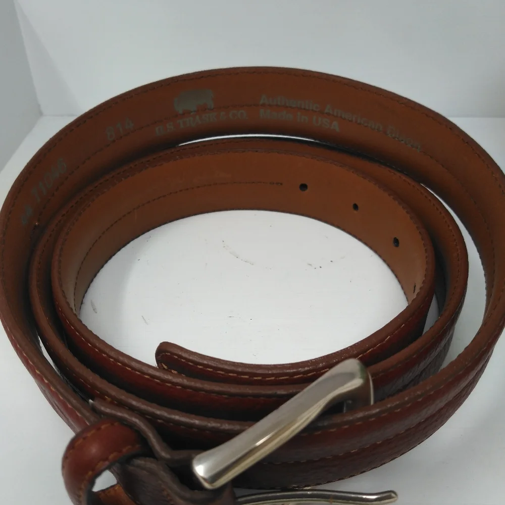 H S Trask & Co Authentic Bison Belt